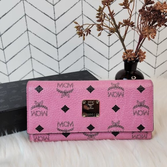 MCM Handbags - ✨️MCM Logo Leather Trifold Long Wallet